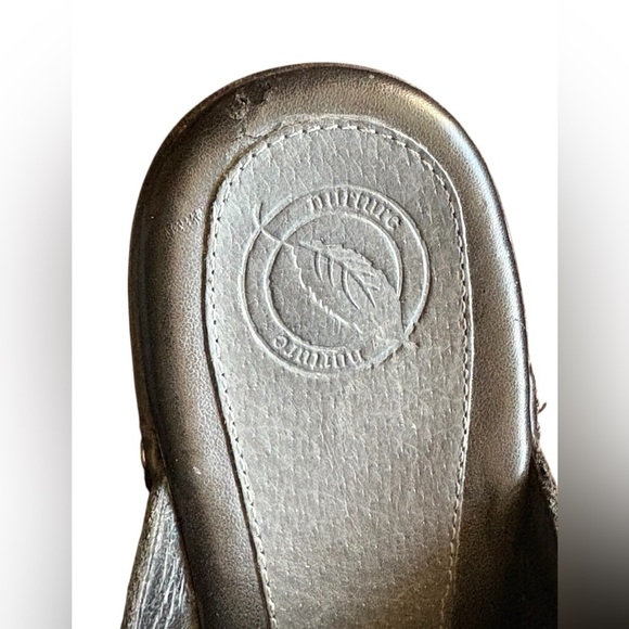 Nurture Whisper black leather block heel Slip On Women's Size US 8.5 M goth - Picture 9 of 9